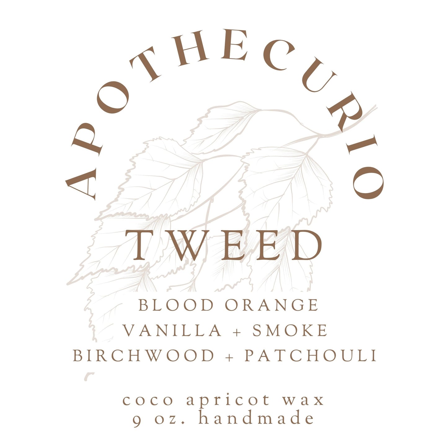 Tweed Candle - 9oz | Apothecurio