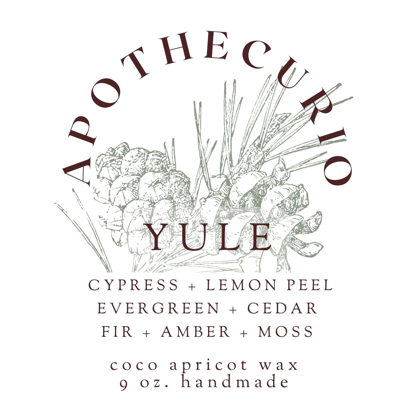Yule Candle - 9oz | Apothecurio
