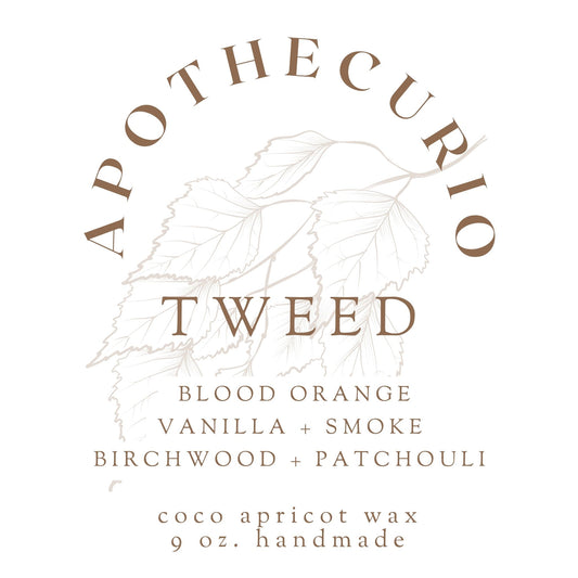 Tweed Candle - 9oz | Apothecurio